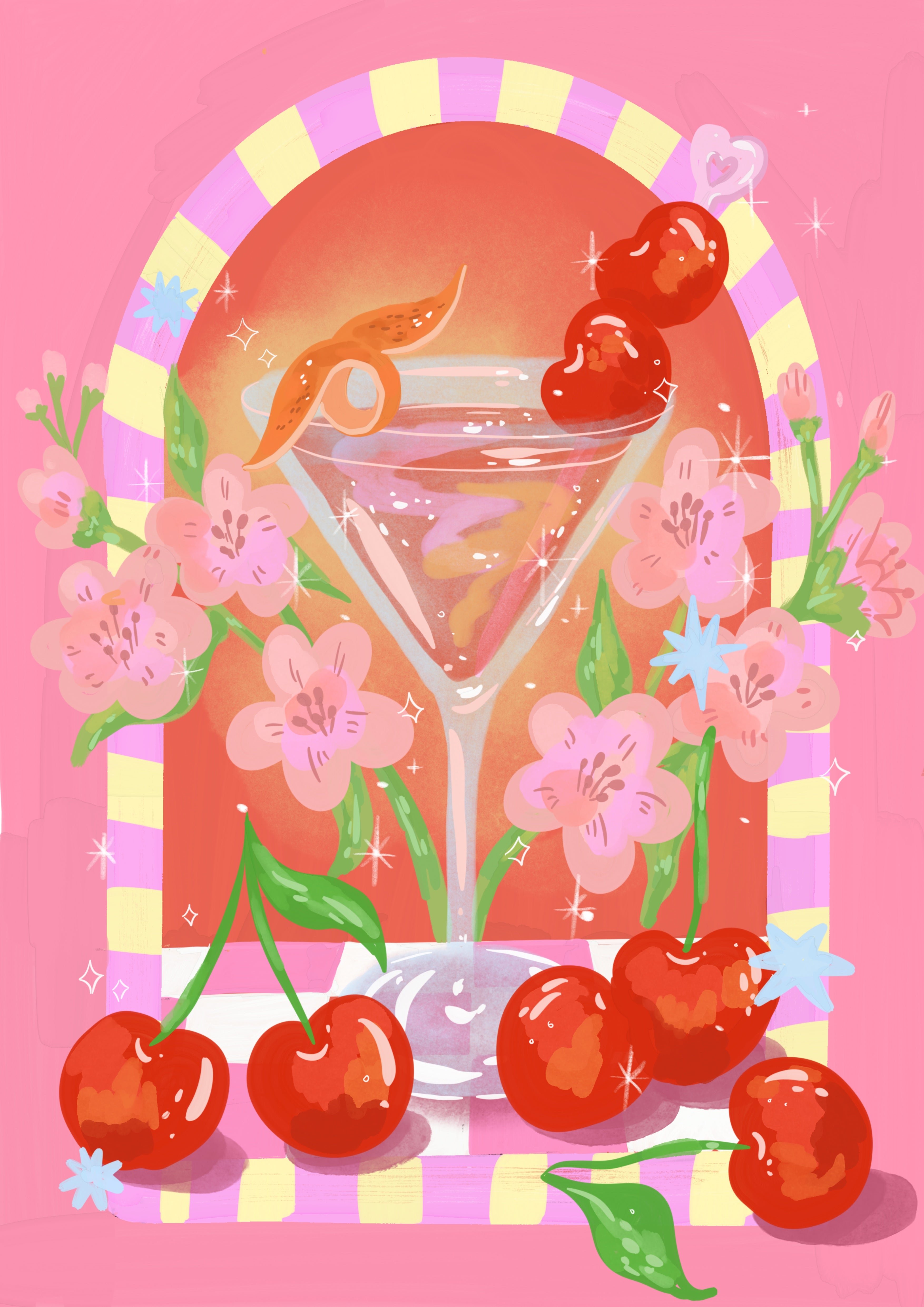 Cherry Martini by Ziyi Studio- Diamond Art Kit (40x60cm)