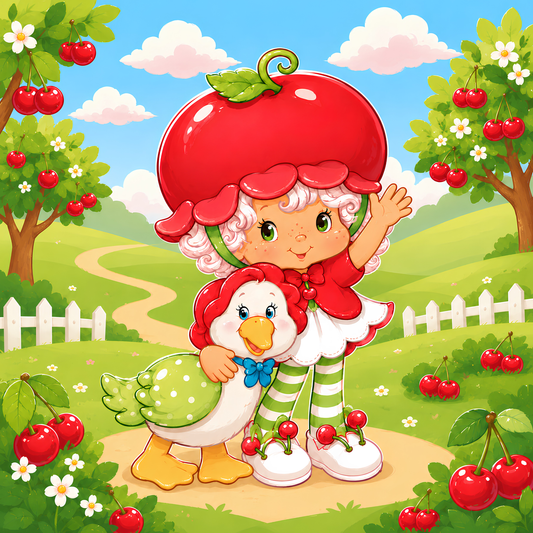 Cherry Cake Cutie- Diamond Art Kit (50x50cm, Square Drill)