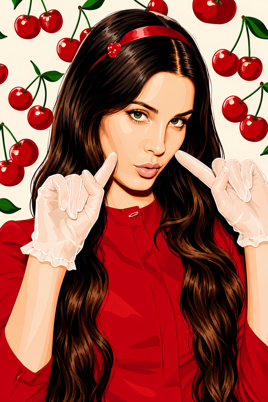 Cherry Cola Girl- Diamond Art Kit (40x60cm, Square Drill)