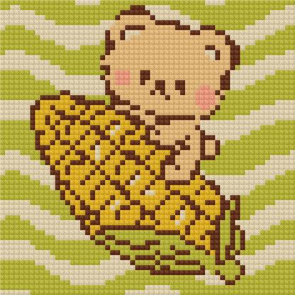 Teddy's Thanksgiving Feast by Blumensdiary – little whimsies Mini Diamond Art Set