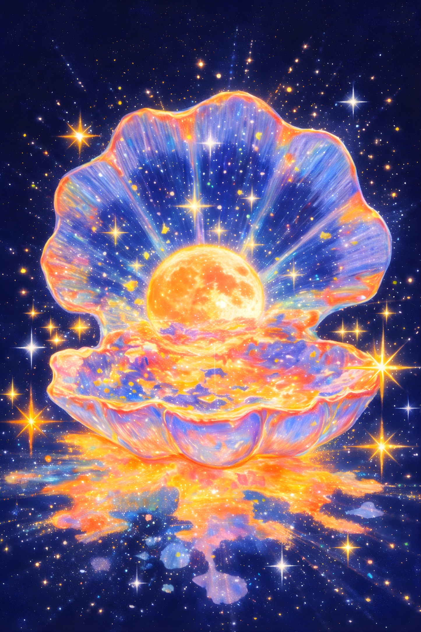 Cosmic Pearl- Diamond Art Kit (40x60cm, Round Drill)