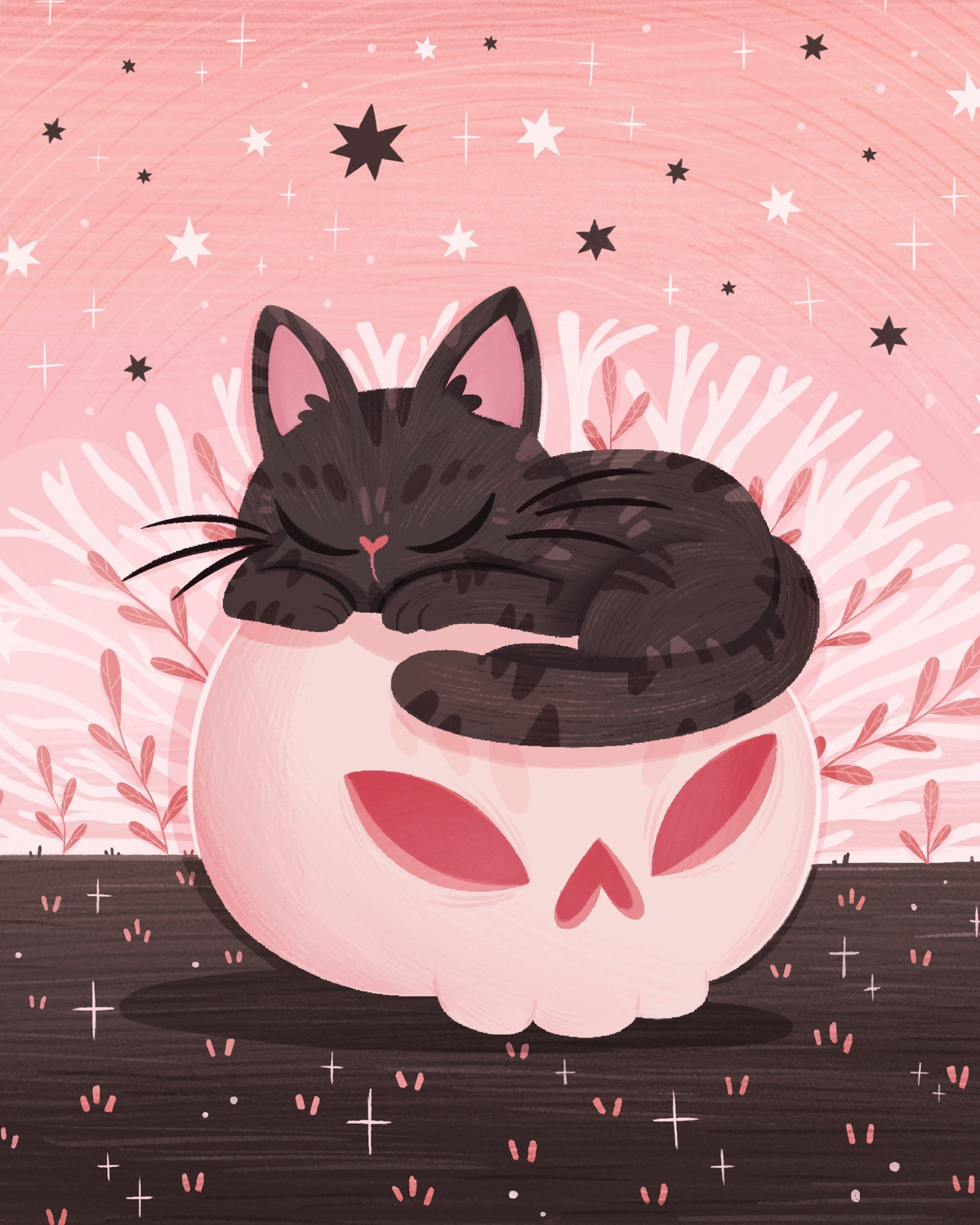 Cozy Coven Cat by Daria.illus – Diamond Art Kit (40x50cm)