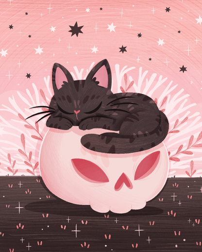 Cozy Coven Cat by Daria.illus – Diamond Art Kit (40x50cm)
