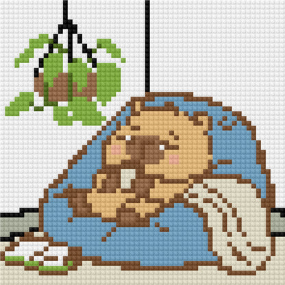 Spa Day Capybara by Blumensdiary – little whimsies Mini Diamond Art Set