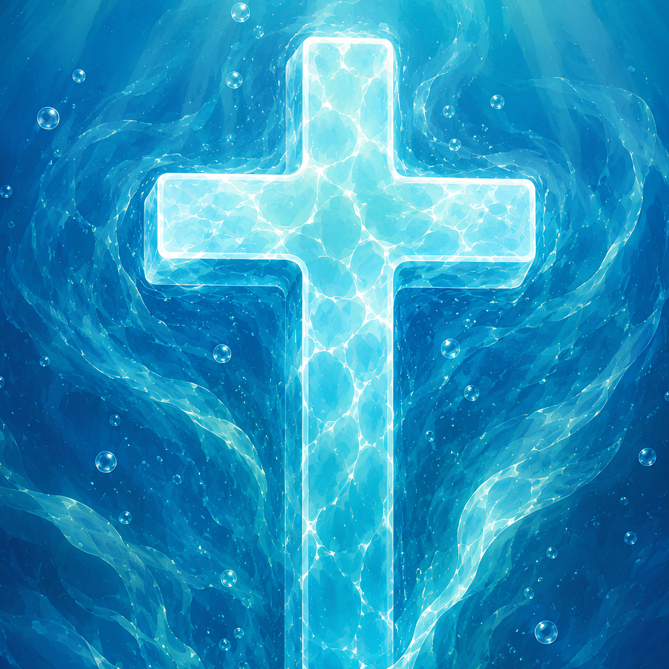Cross of Living Water- Diamond Art Kit (40x60cm, Square Drill)