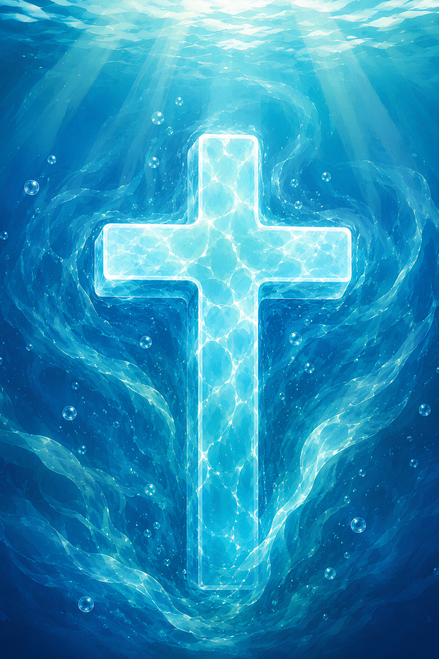 Cross of Living Water- Diamond Art Kit (40x60cm, Round Drill)
