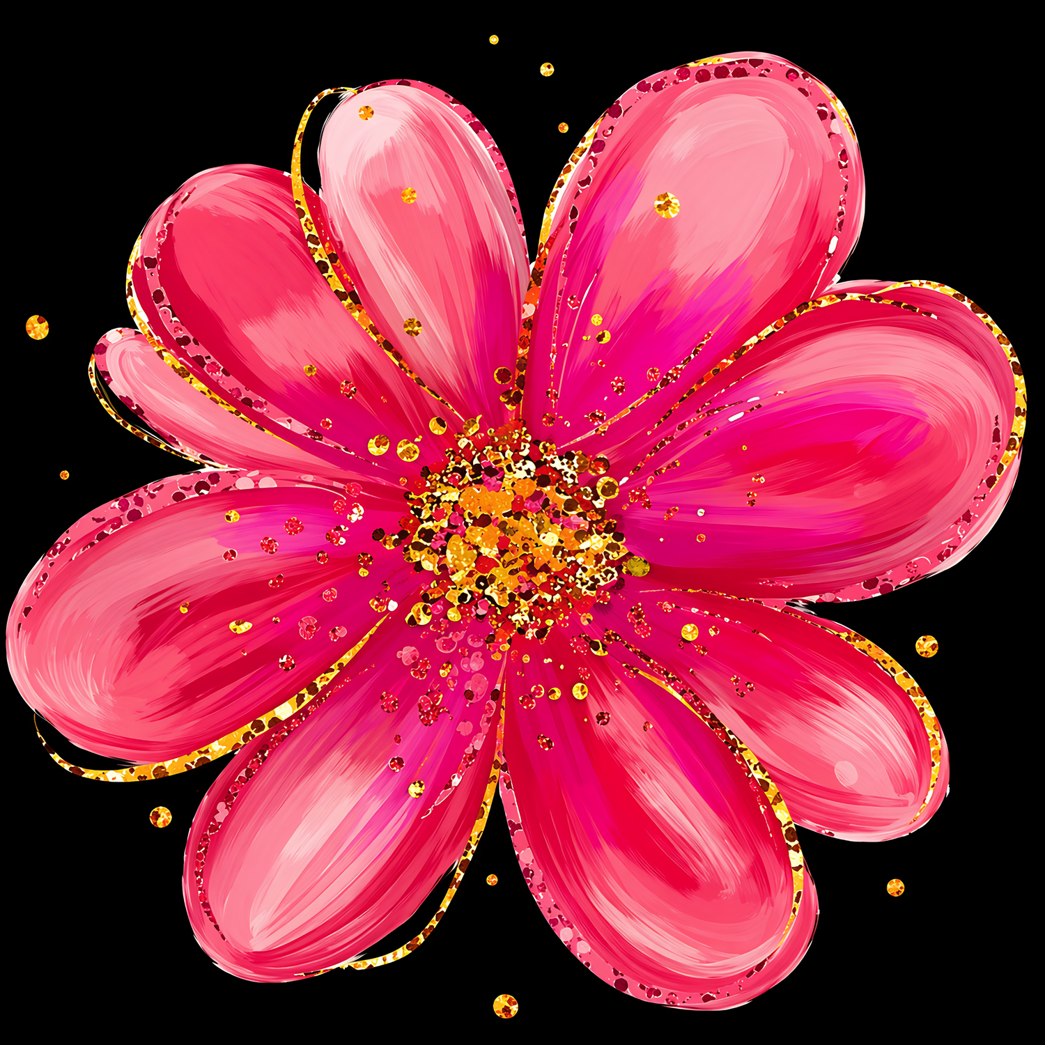 Crystal Petals- Diamond Art Kit (50x50cm, 100% Crystal Square Drill)