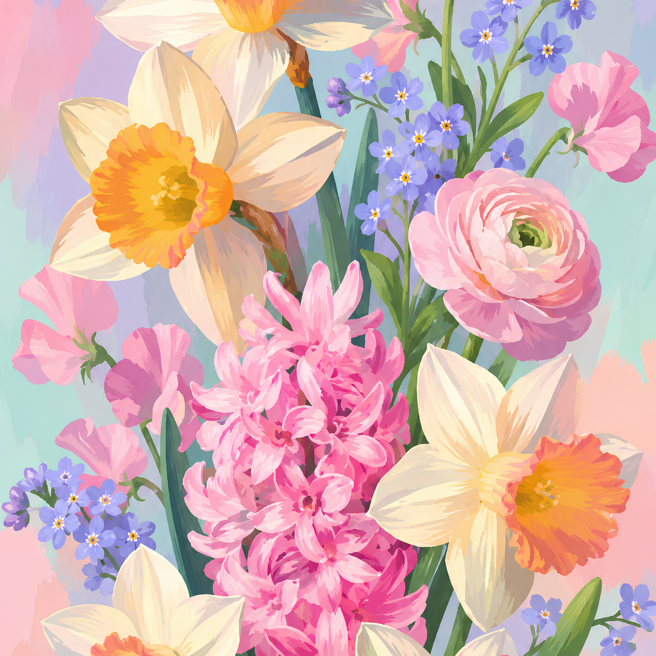 Daffodil Daydream- Diamond Art Kit (40x60cm, Square Drill)