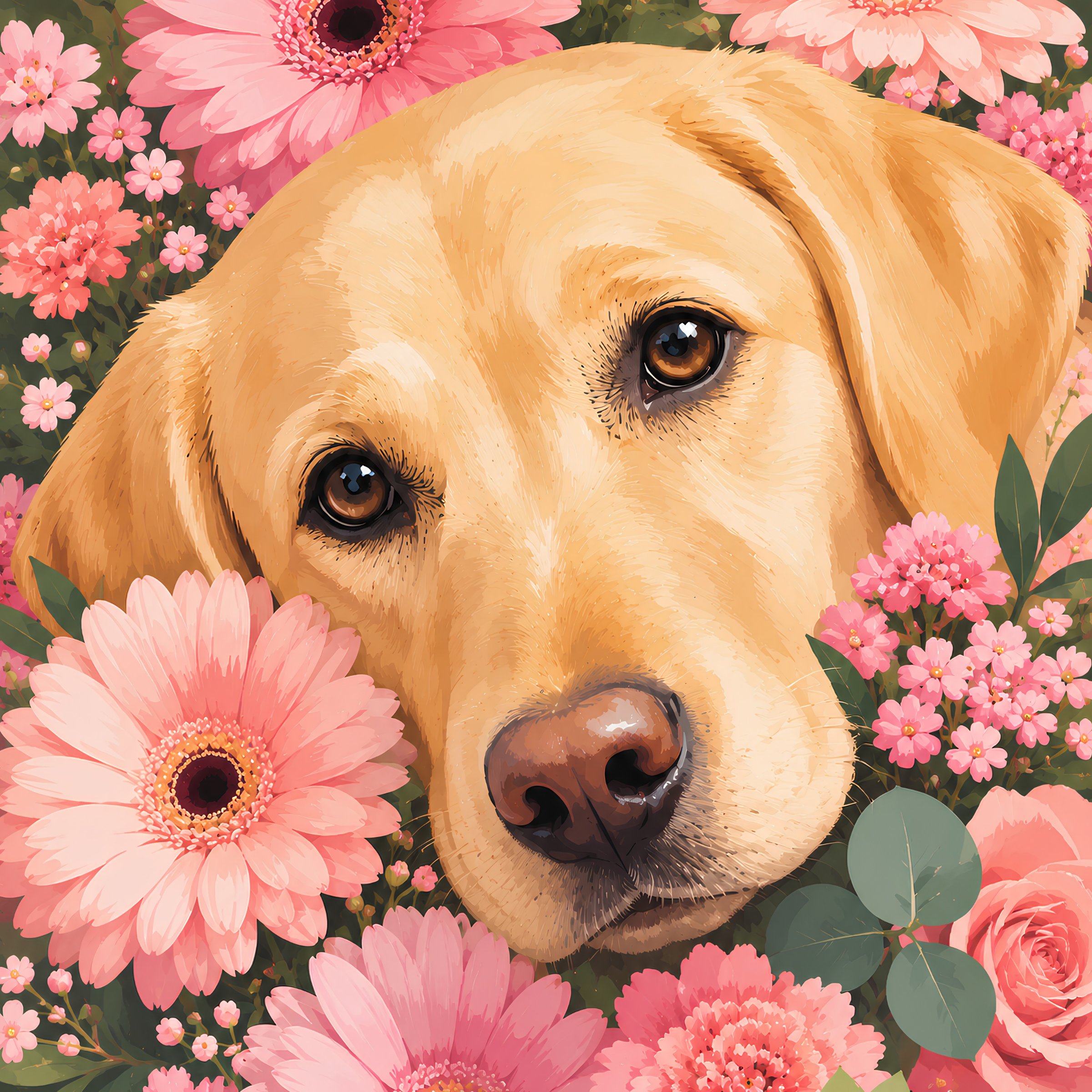 Daisy in Bloom- Diamond Art Kit (40x50cm, Square Drill)