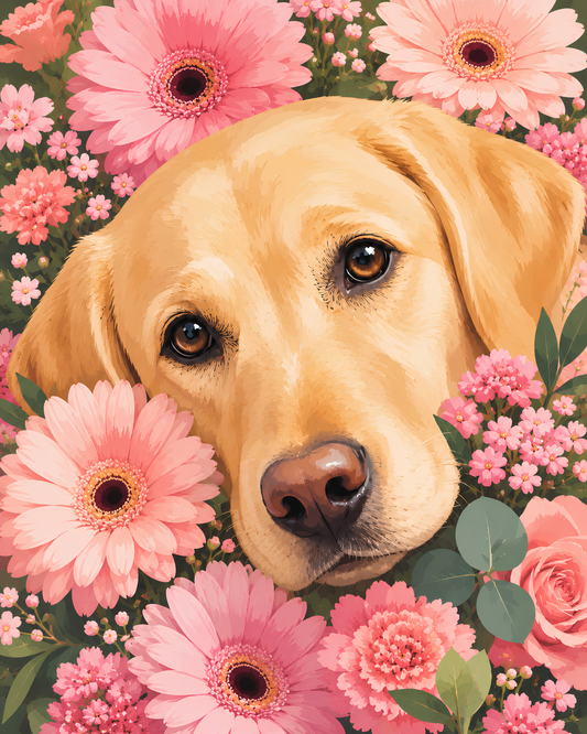 Daisy in Bloom- Diamond Art Kit (40x50cm, Round Drill)