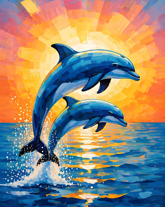 Dancing with The Tide- Diamond Art Kit (40x50cm, Square Drill)
