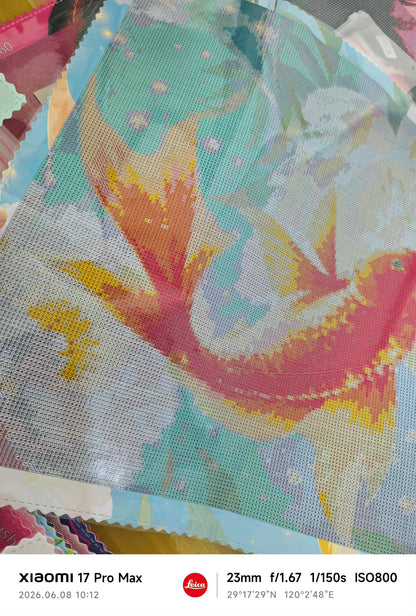 Shimmering Koi Garden- Diamond Art Kit (40x50cm, 100% Whimsy Dust Square Drill)