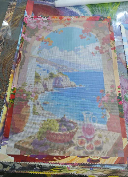 Fig & Sea Breeze- Diamond Art Kit (40x60cm, Square Drill)