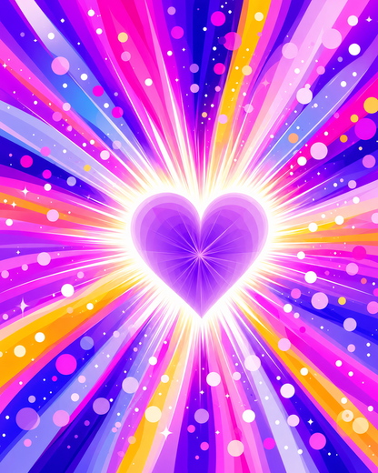 Electric Love - Diamond Art Kit (40x50cm, Round Drill)