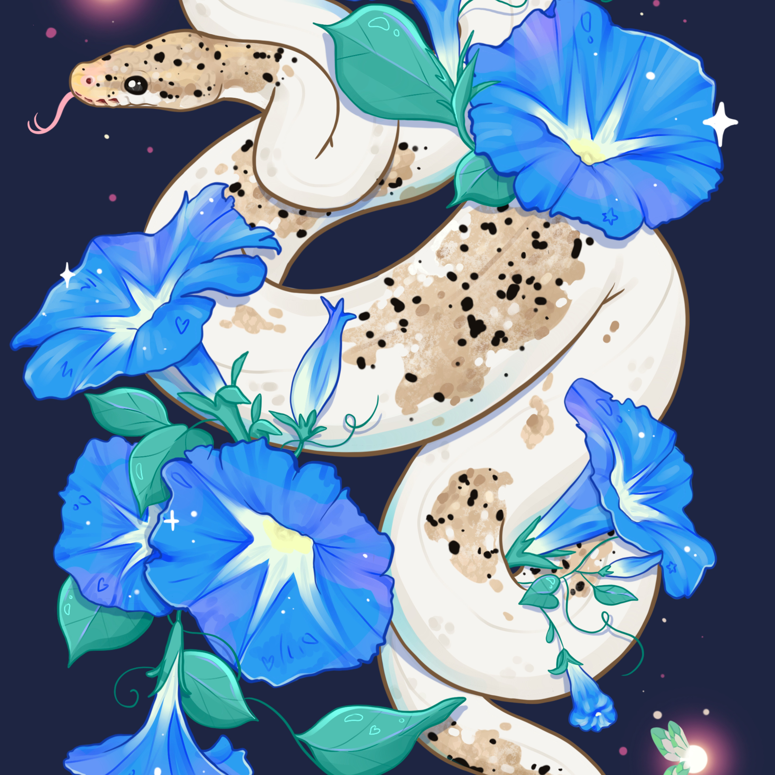 Fairy Fountain Python by Angelxbeans- Diamond Art Kit (50x70cm, Square Drill)