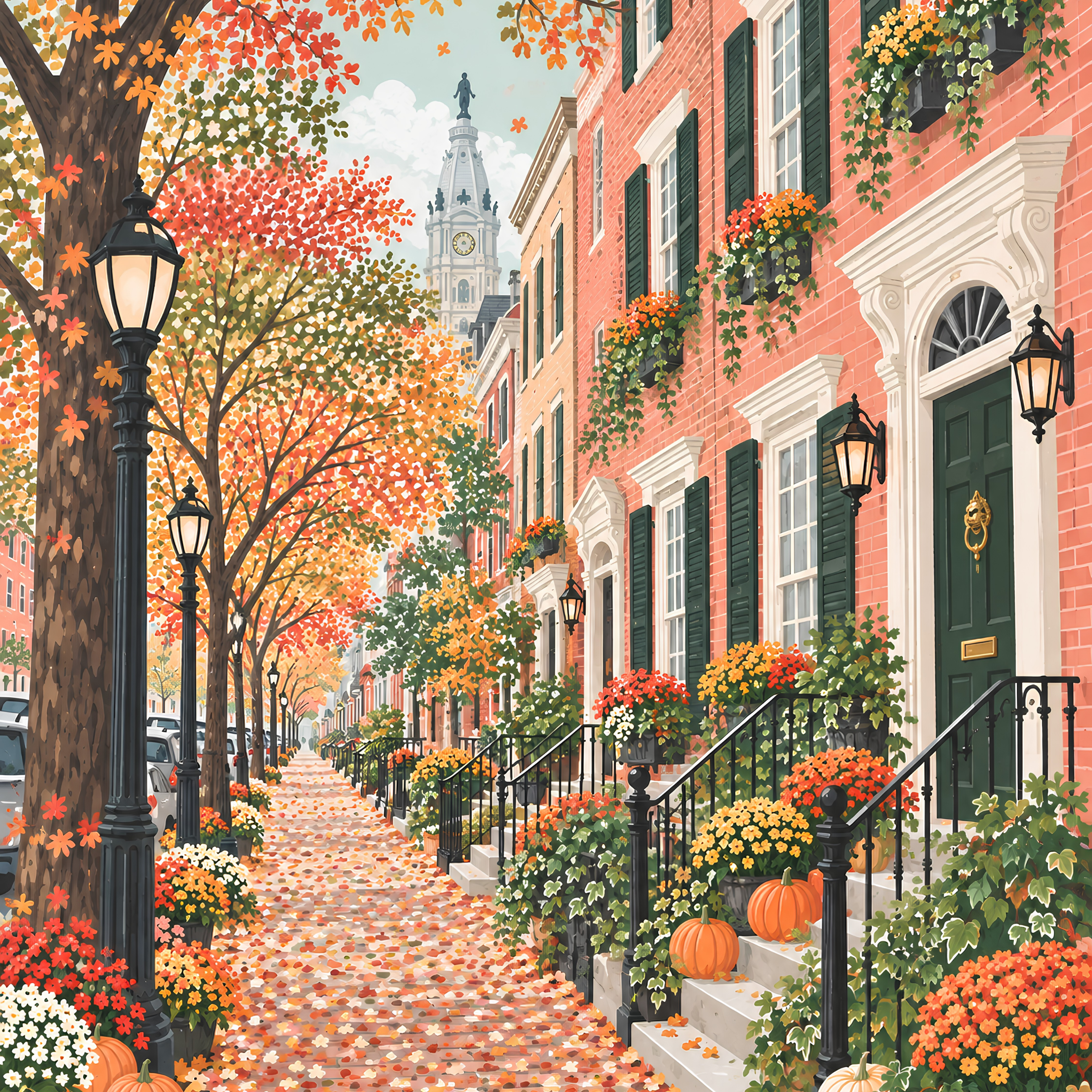 Fall in Philly– Diamond Art Kit (50x60cm, Square Drill)