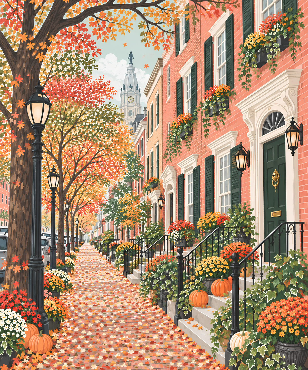 Fall in Philly– Diamond Art Kit (50x60cm, Square Drill)