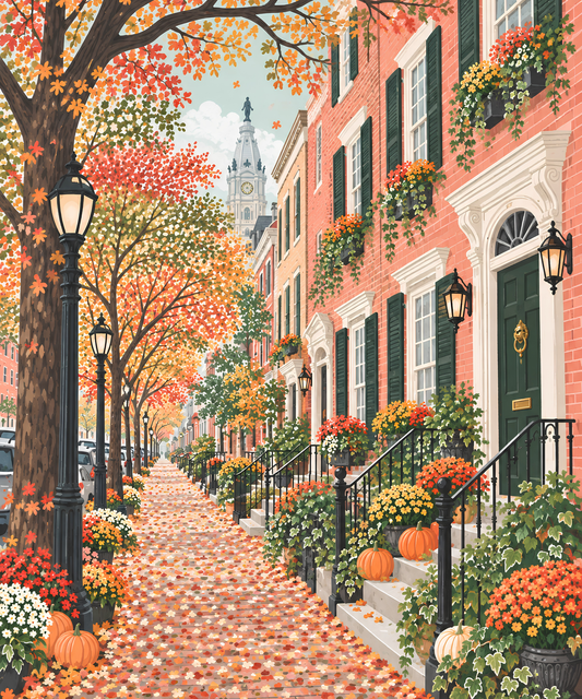 Fall in Philly– Diamond Art Kit (50x60cm, Square Drill)