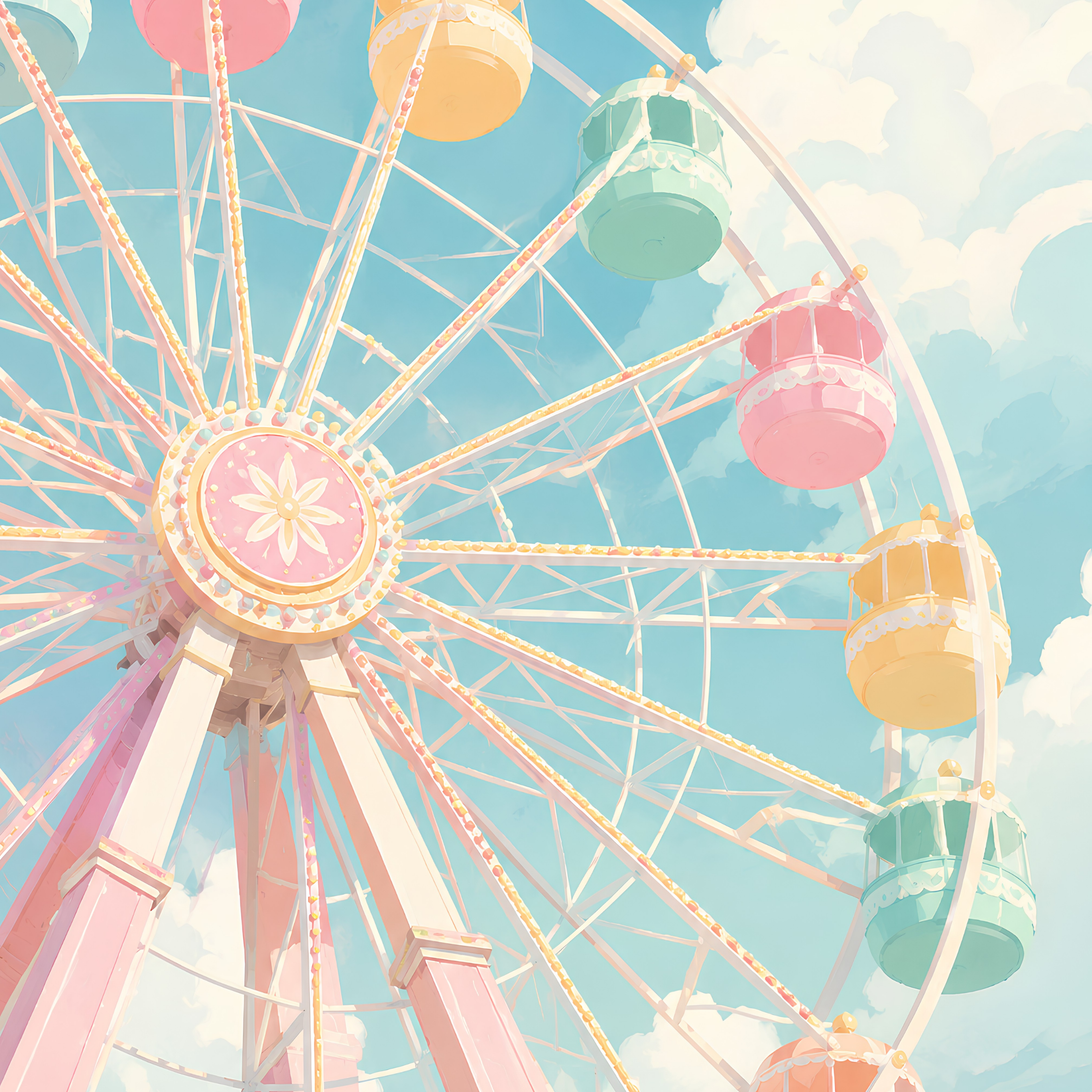Ferris Wheel Wonder- Diamond Art Kit (40x60cm, Square Drill)
