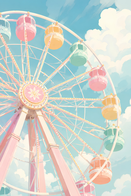 Ferris Wheel Wonder- Diamond Art Kit (40x60cm, Square Drill)