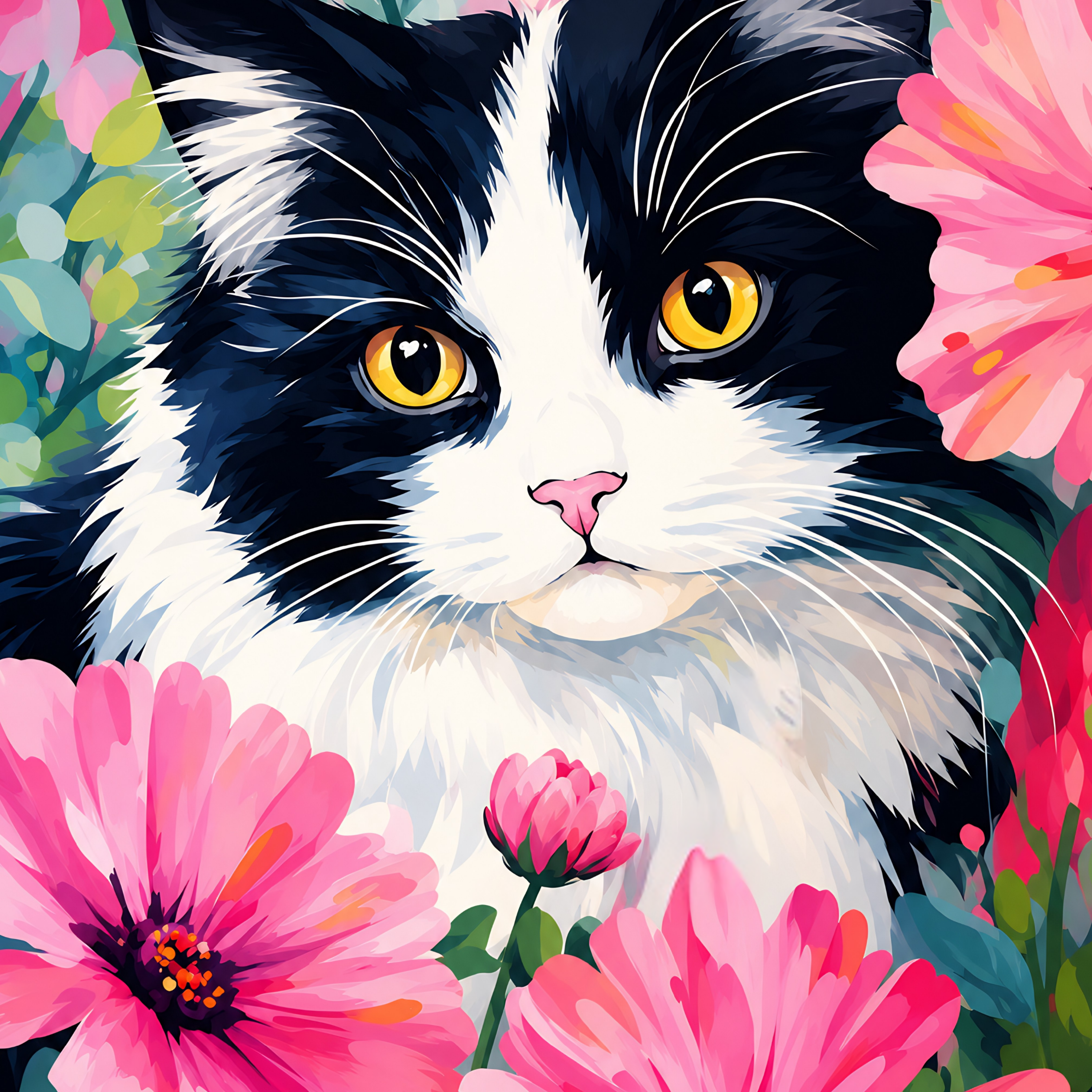 Flower Patch Friend- Diamond Art Kit (40x60cm, Round Drill)