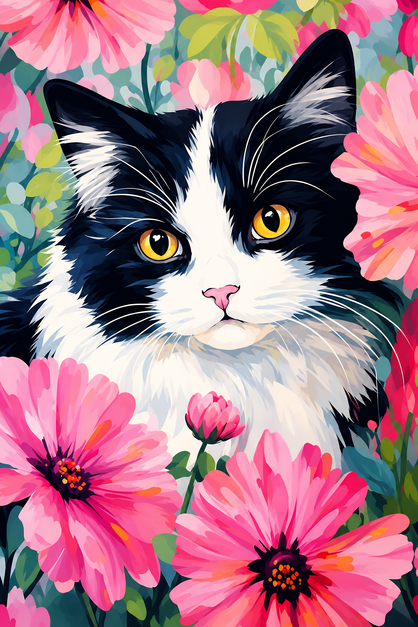 Flower Patch Friend- Diamond Art Kit (40x60cm, Round Drill)
