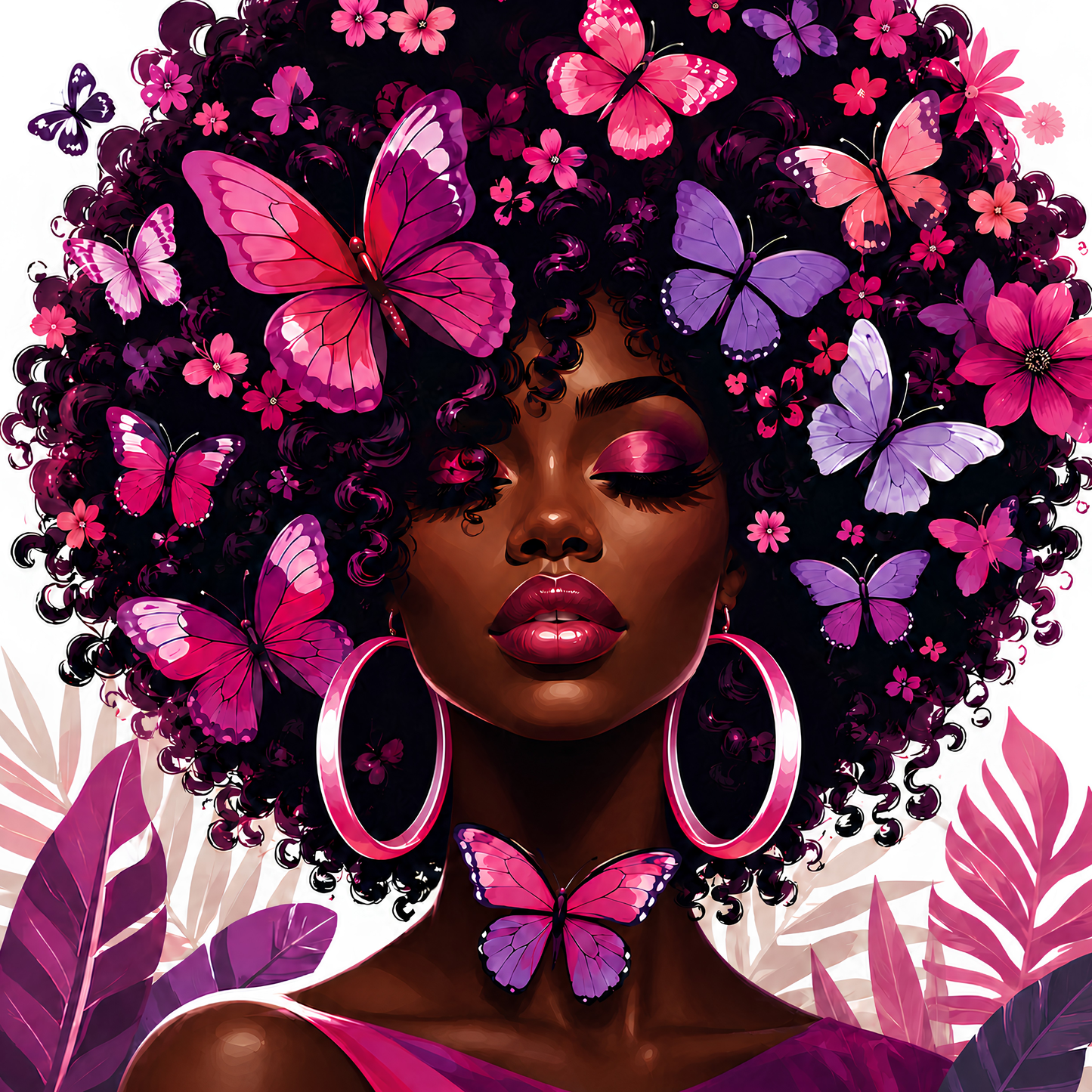 Flutter & Flourish- Diamond Art Kit (50x50cm, Square Drill)