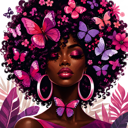 Flutter & Flourish- Diamond Art Kit (50x50cm, Square Drill)