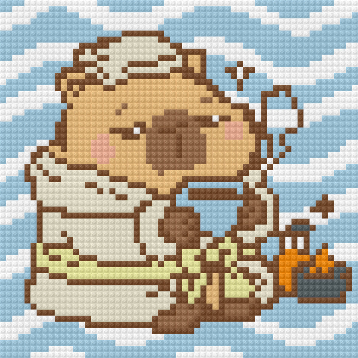 Spa Day Capybara by Blumensdiary – little whimsies Mini Diamond Art Set
