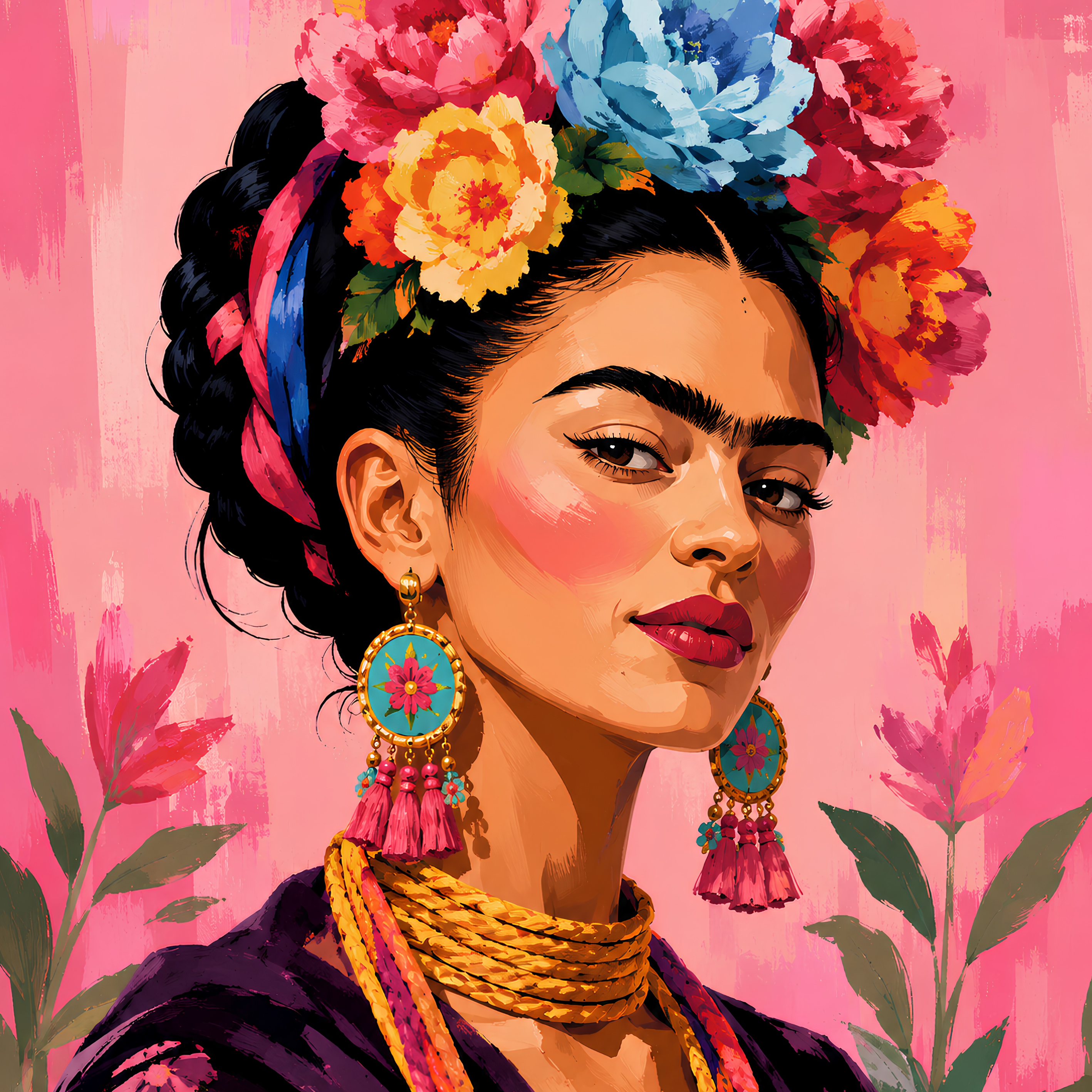 Frida Bonita– Diamond Art Kit (50x60cm, Square Drill)