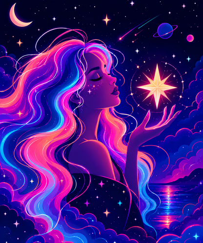 Galaxy Girl – Diamond Art Kit (50x60cm, Square Drill)