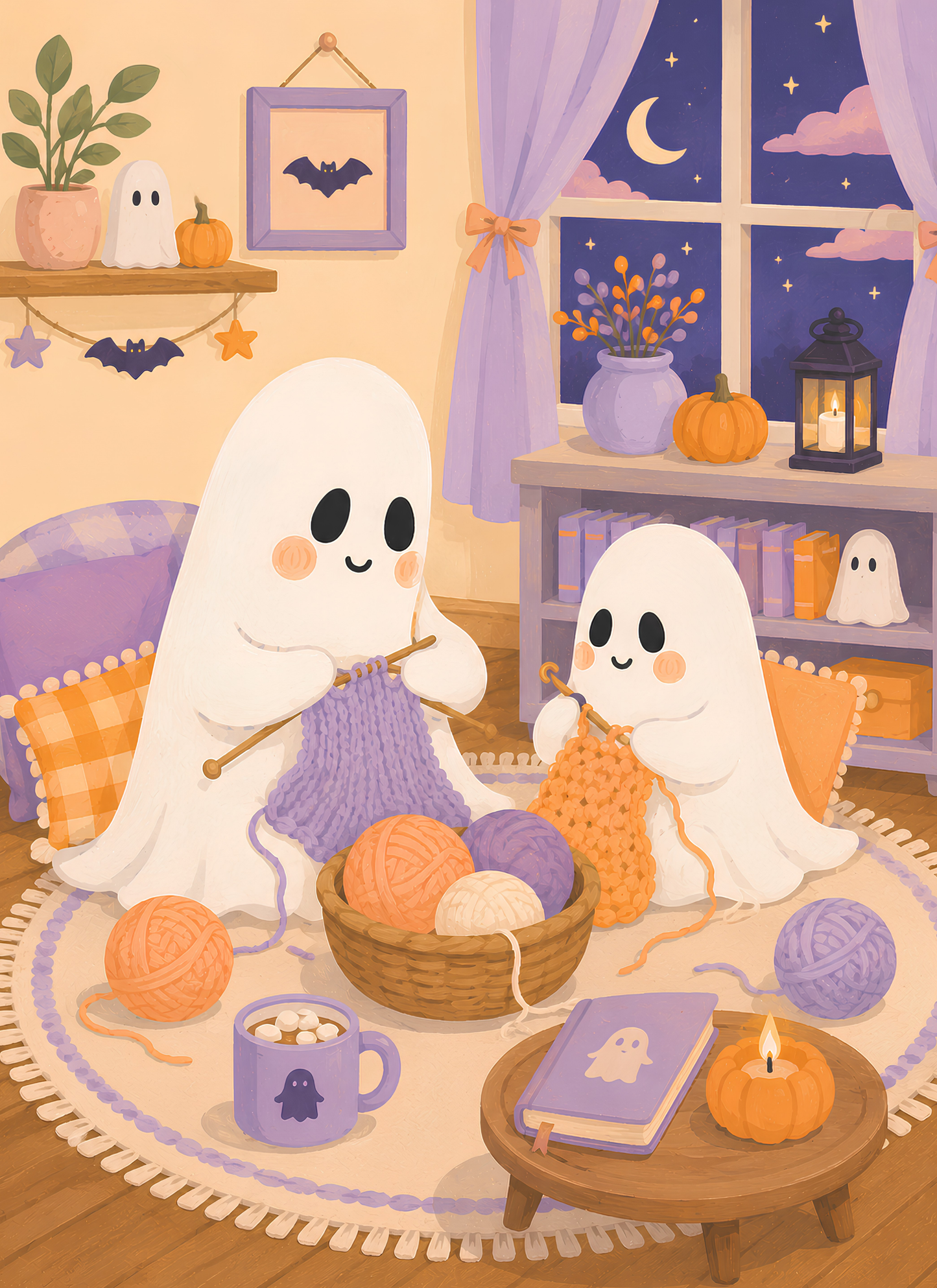 Ghostly Stitches- Diamond Art Kit (40x55cm)