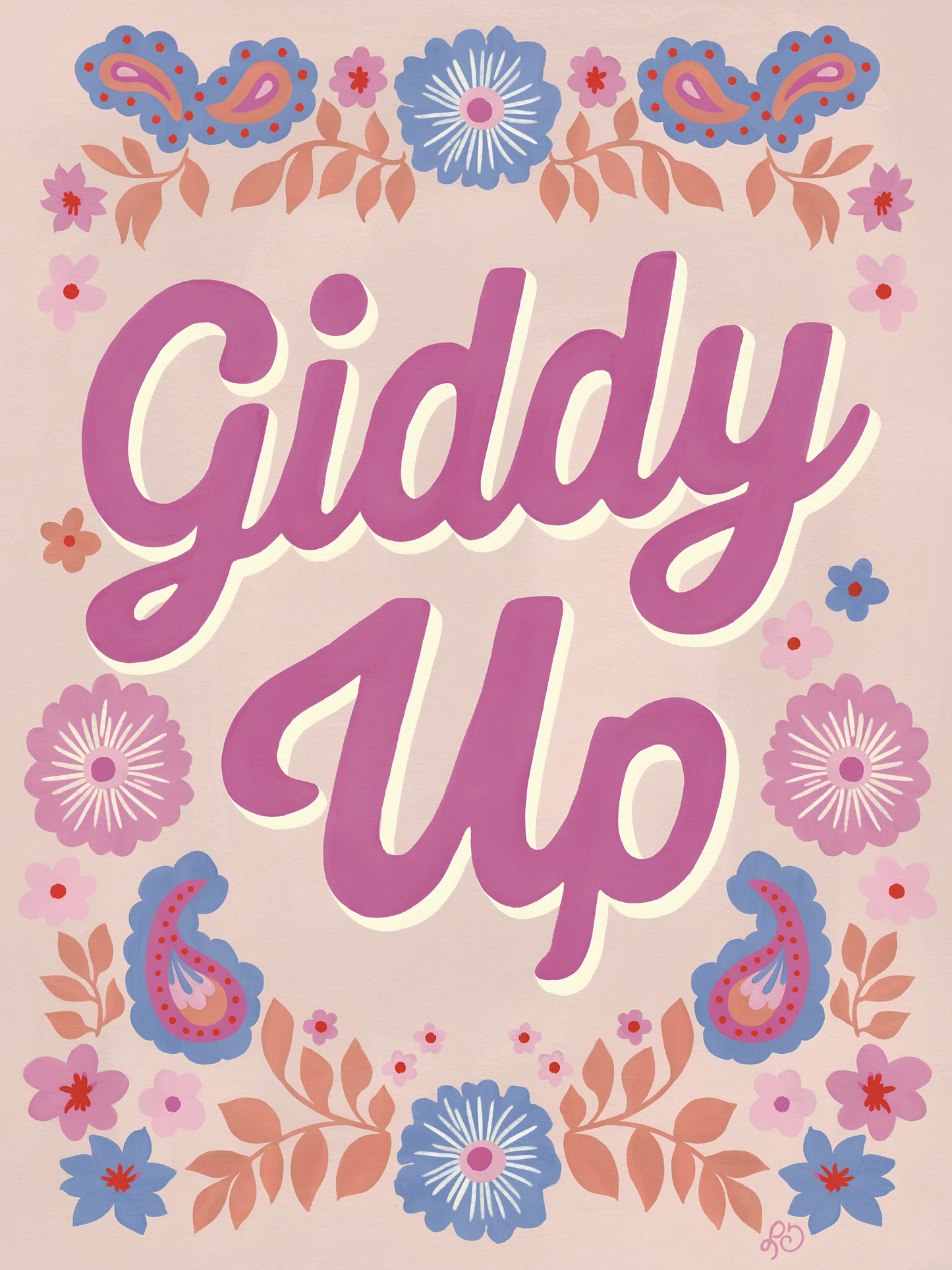 Giddy Up by Lisa D Art Designs – Diamond Art Kit (45x60cm, Round Drill)