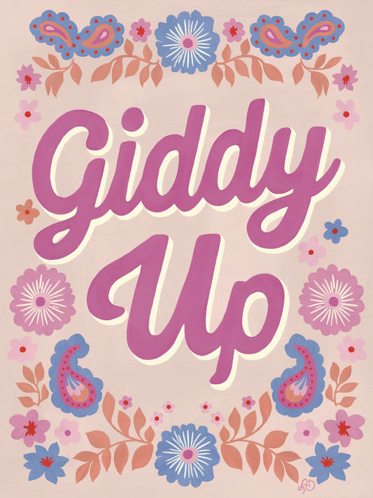Giddy Up by Lisa D Art Designs – Diamond Art Kit (45x60cm, Round Drill)