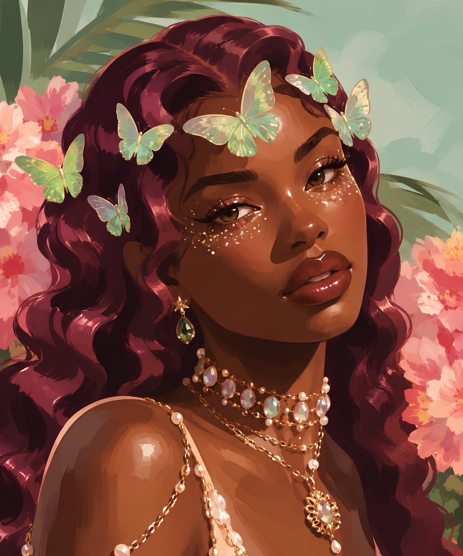 Gilded Garden Girl– Diamond Art Kit (50x60cm, Square Drill)
