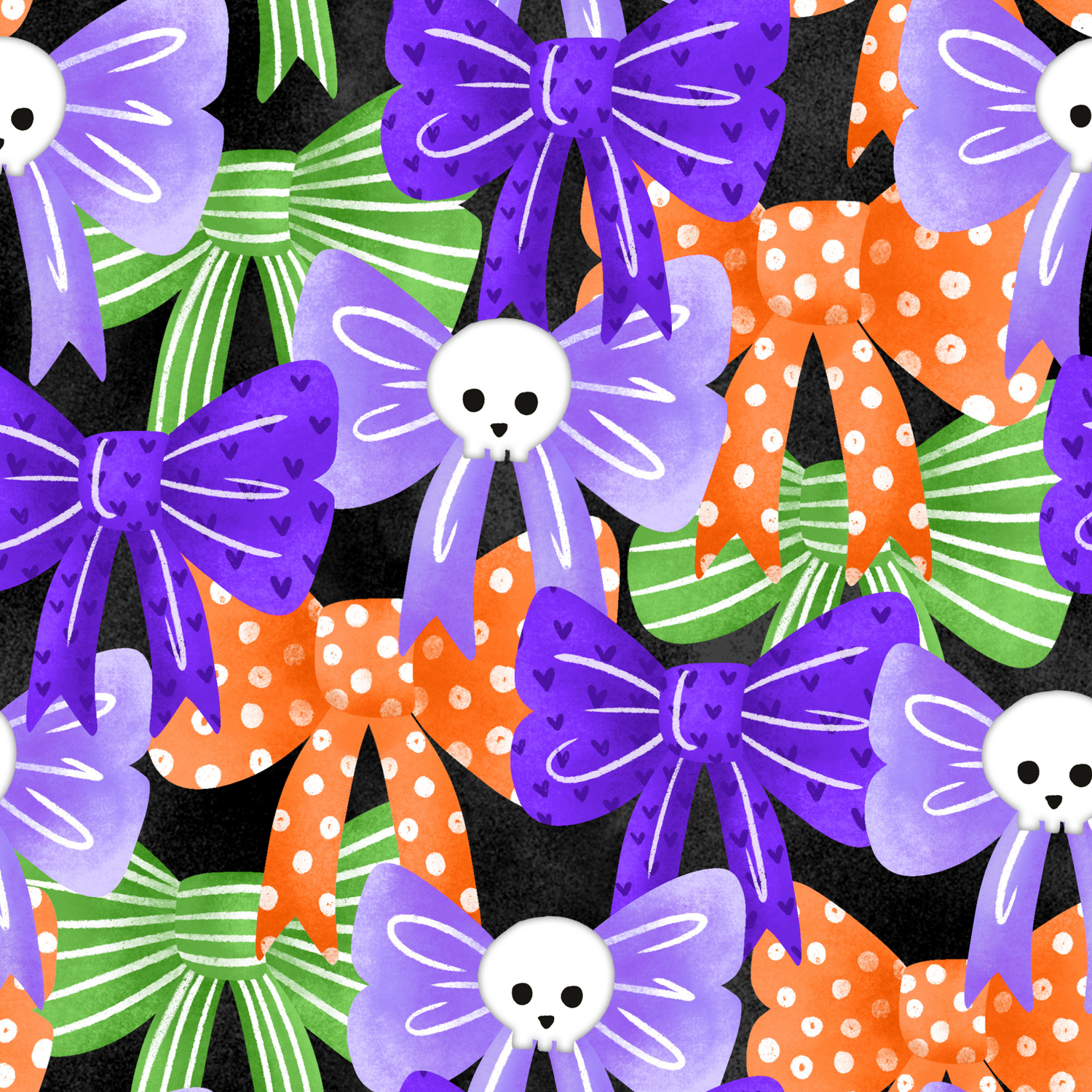 Halloween Bows by Textile Bakery – Diamond Art Kit (40x40cm)