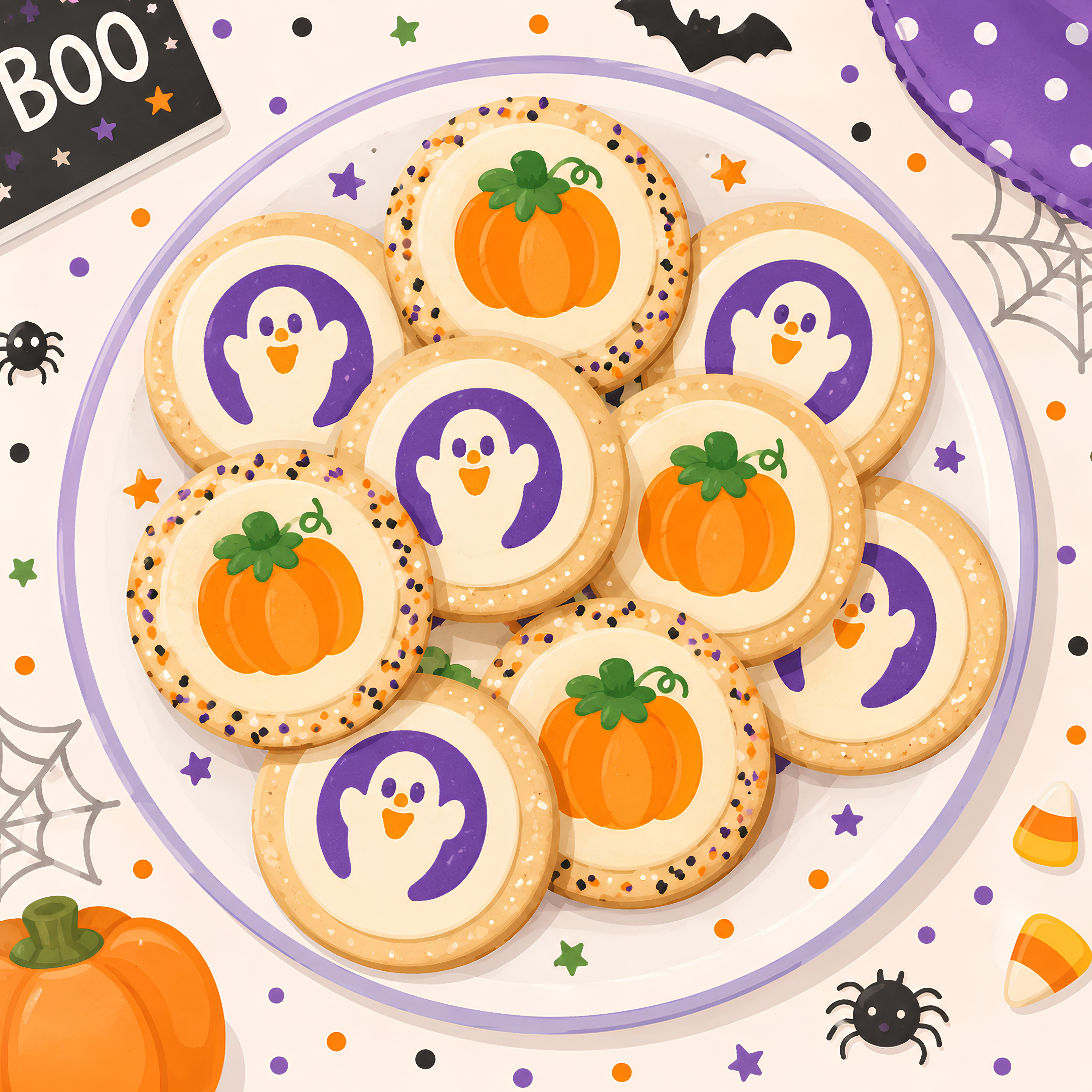 Halloween Sugar Cookies- Diamond Art Kit (40x40cm)
