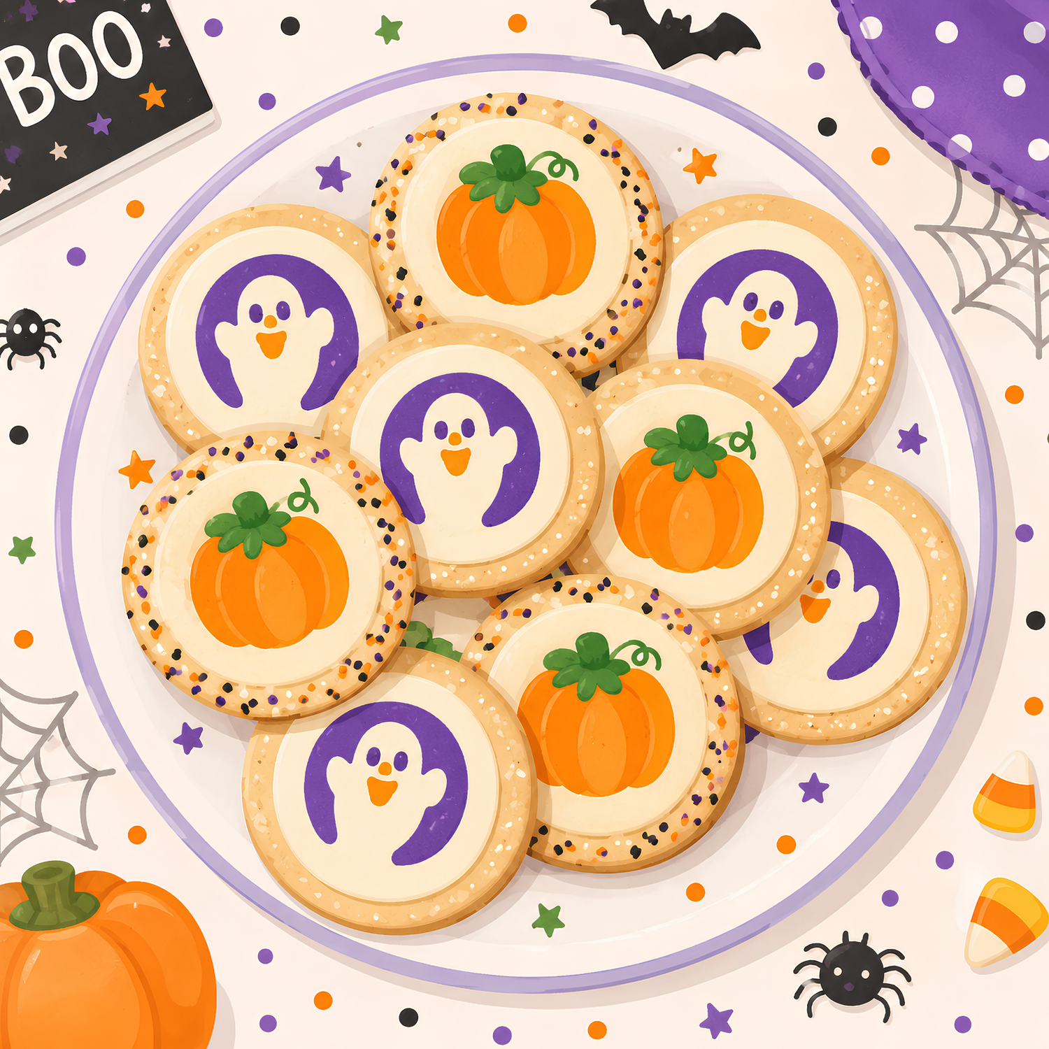 Halloween Sugar Cookies- Diamond Art Kit (40x40cm)