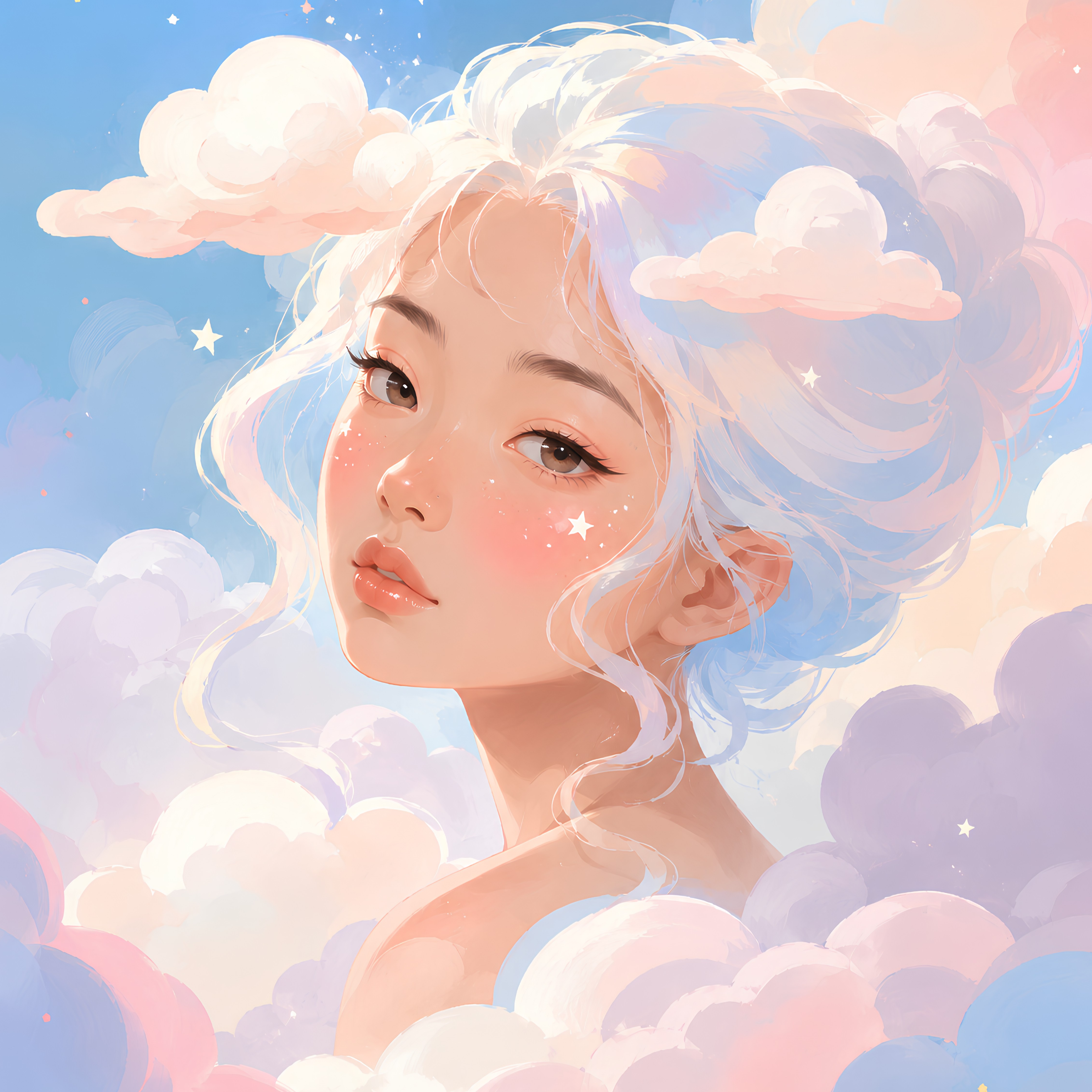Head in the Clouds– Diamond Art Kit (50x60cm, Square Drill)