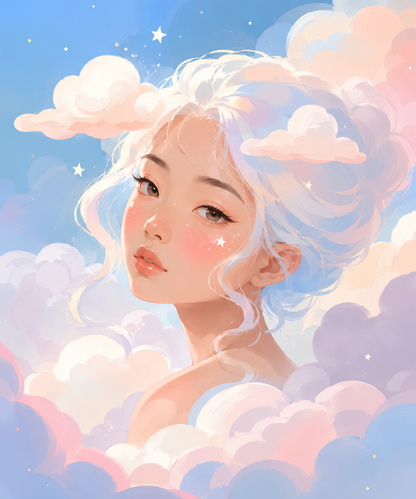 Head in the Clouds– Diamond Art Kit (50x60cm, Square Drill)