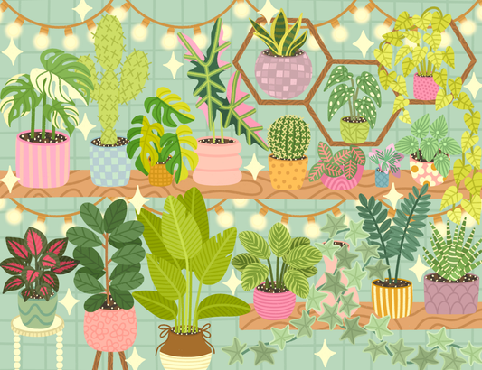 Houseplant Haven by Meg Ryan Designs- Diamond Art Kit (65x50cm)