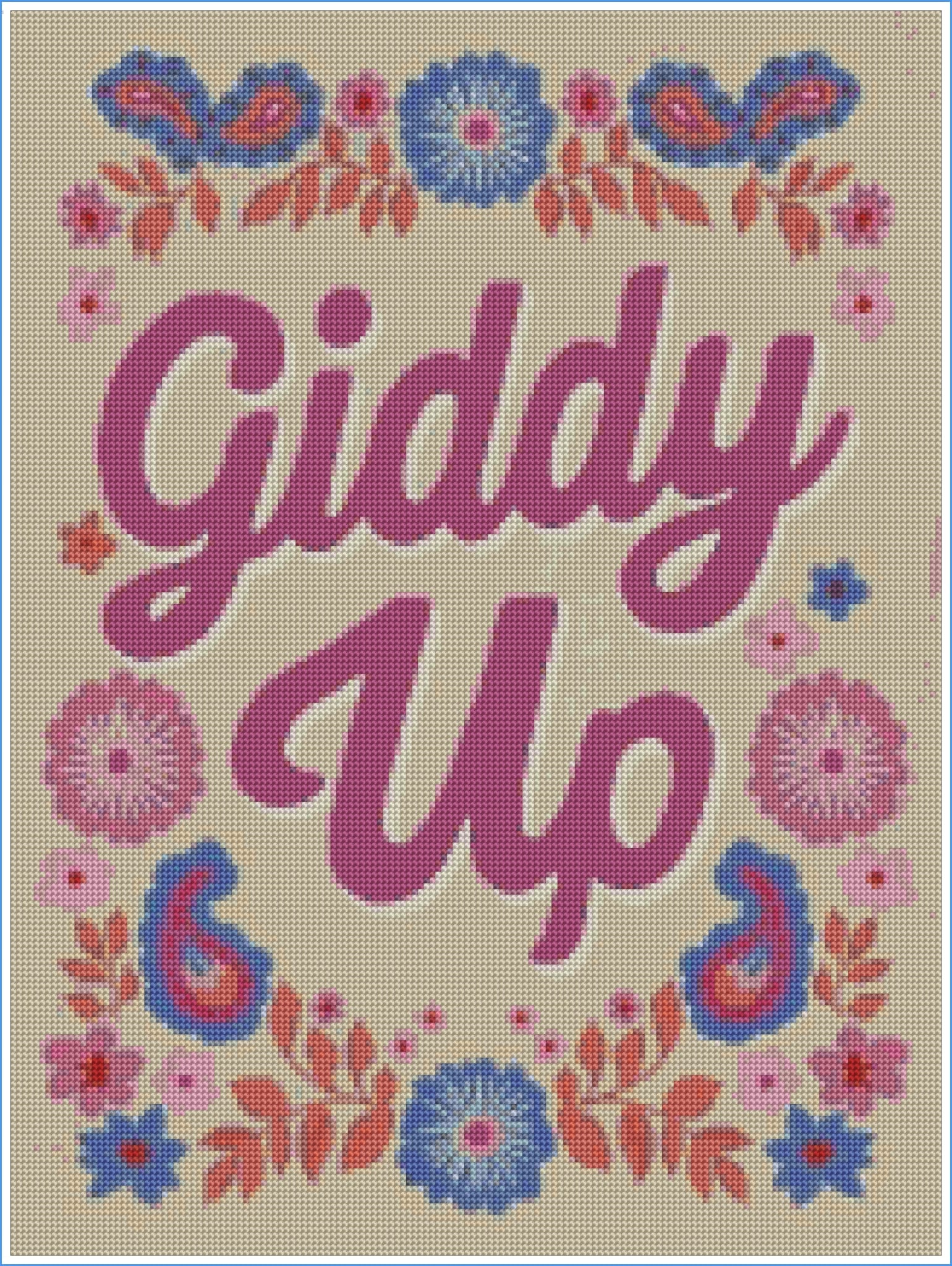 Giddy Up by Lisa D Art Designs – Diamond Art Kit (45x60cm, Round Drill)
