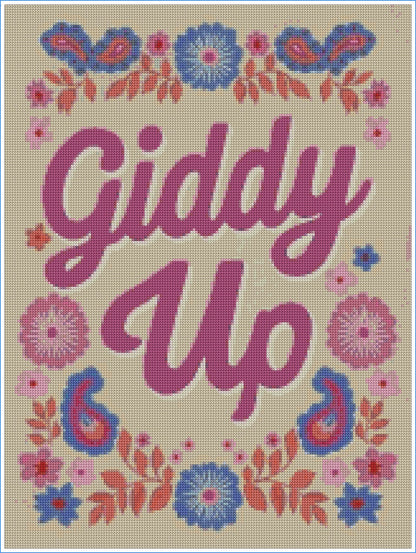 Giddy Up by Lisa D Art Designs – Diamond Art Kit (45x60cm, Round Drill)