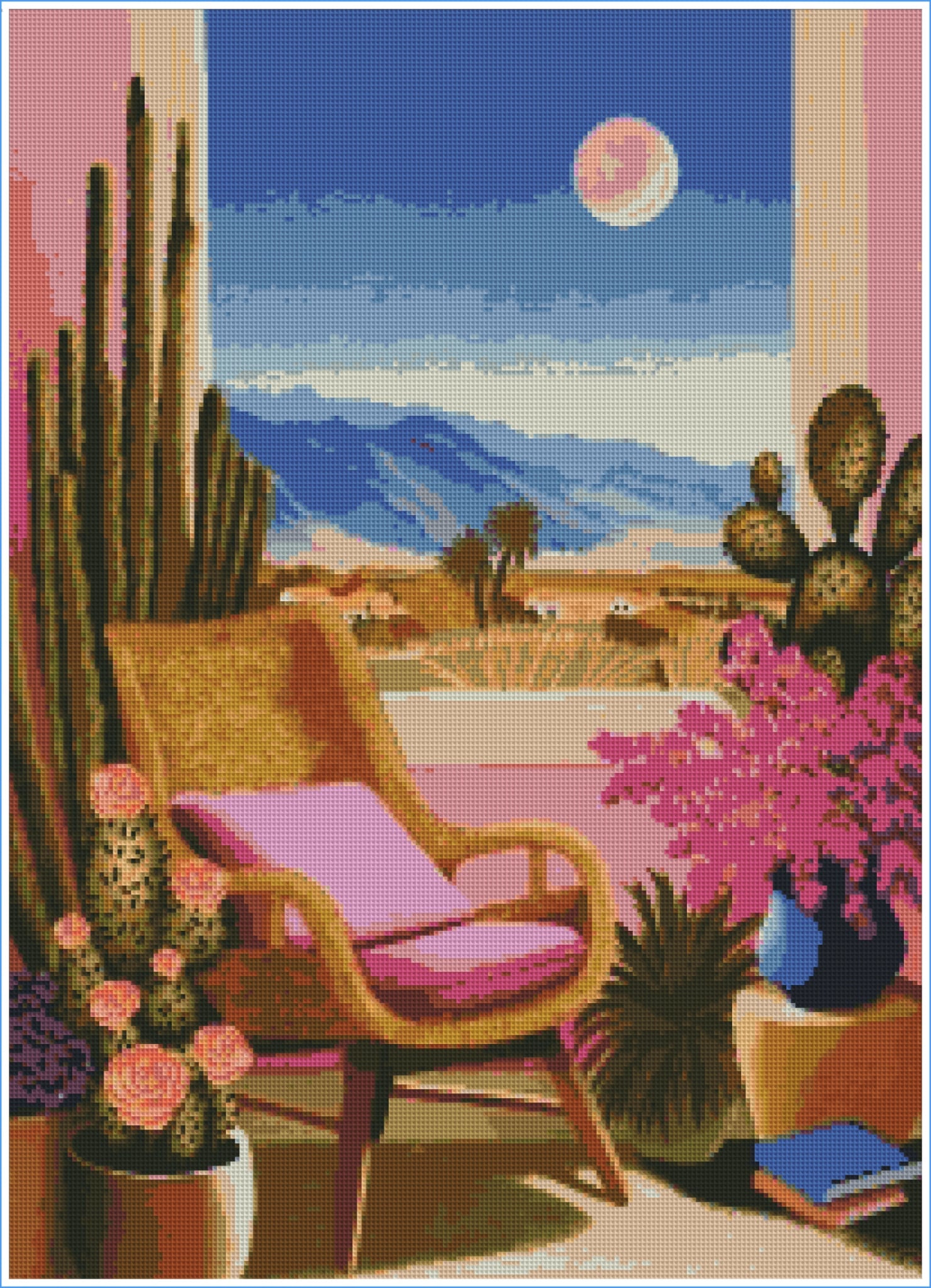 Desert Window Retreat by Lisa D Art Designs – Diamond Art Kit (50x70cm, Square Drill)