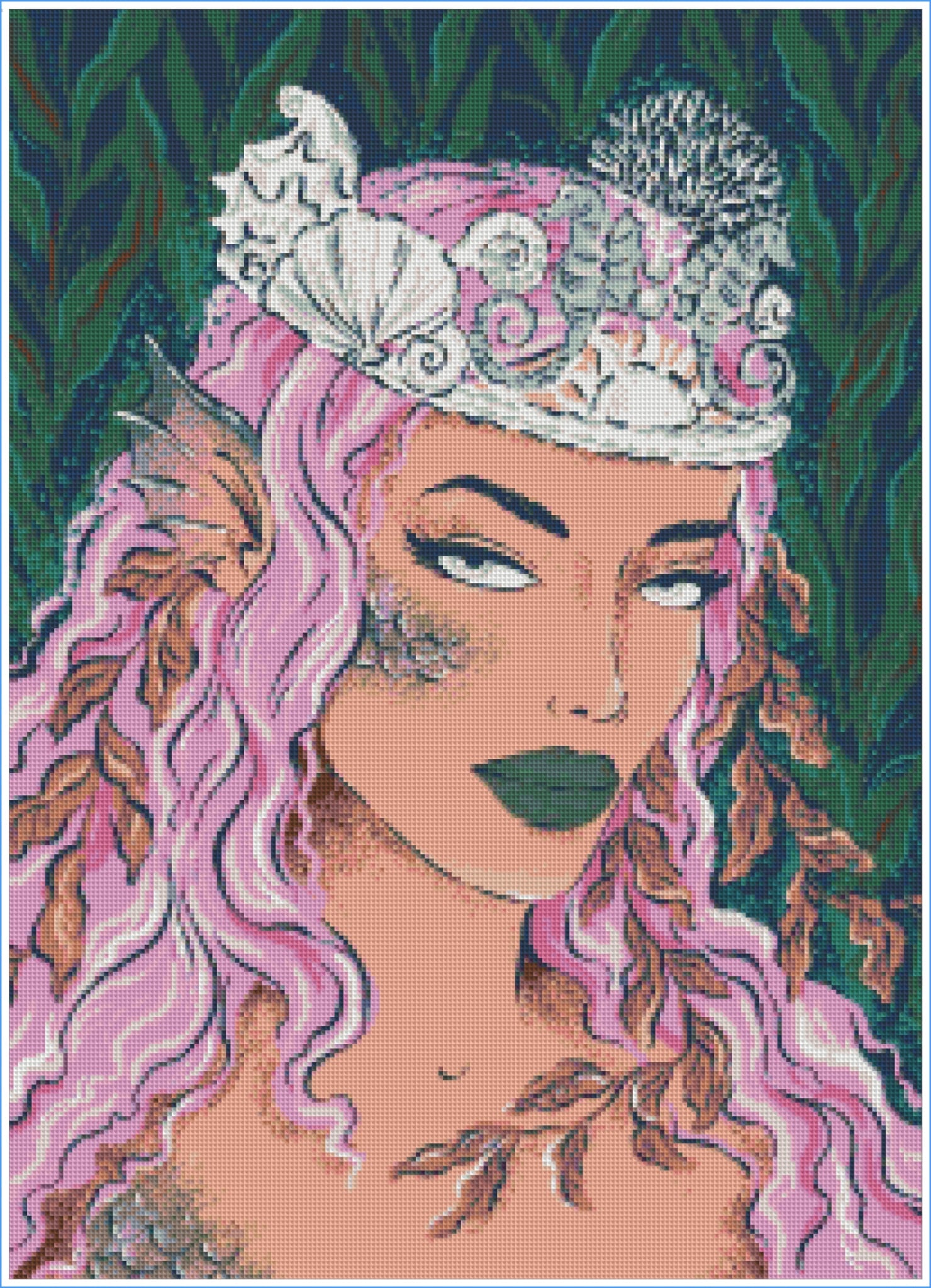 Queen Ocean Aura by Hanna Symo- Diamond Art Kit (50x70cm, Square Drill)