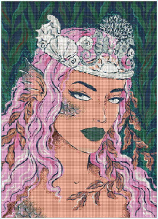 Queen Ocean Aura by Hanna Symo- Diamond Art Kit (50x70cm, Square Drill)