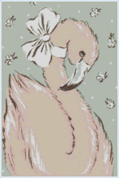 Blossom Bow Flamingo by Hanna Symo- Diamond Art Kit (40x60cm, Round Drill)