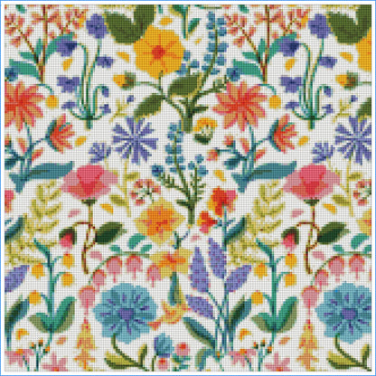 Sunlit Wildflowers- Colortickle by Abhinaya- Diamond Art Kit (40x40cm)
