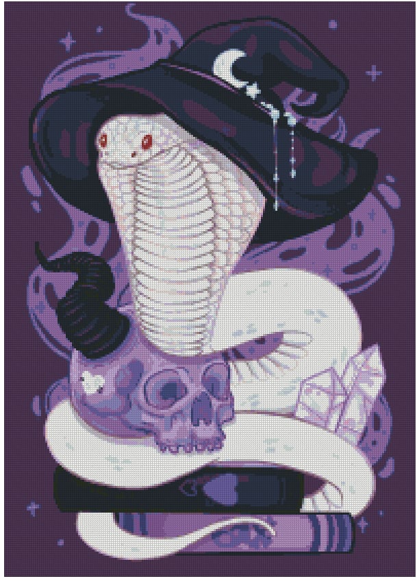 The King Cobra’s Spellbook by Angelxbeans- Diamond Art Kit (50x70cm, Square Drill)