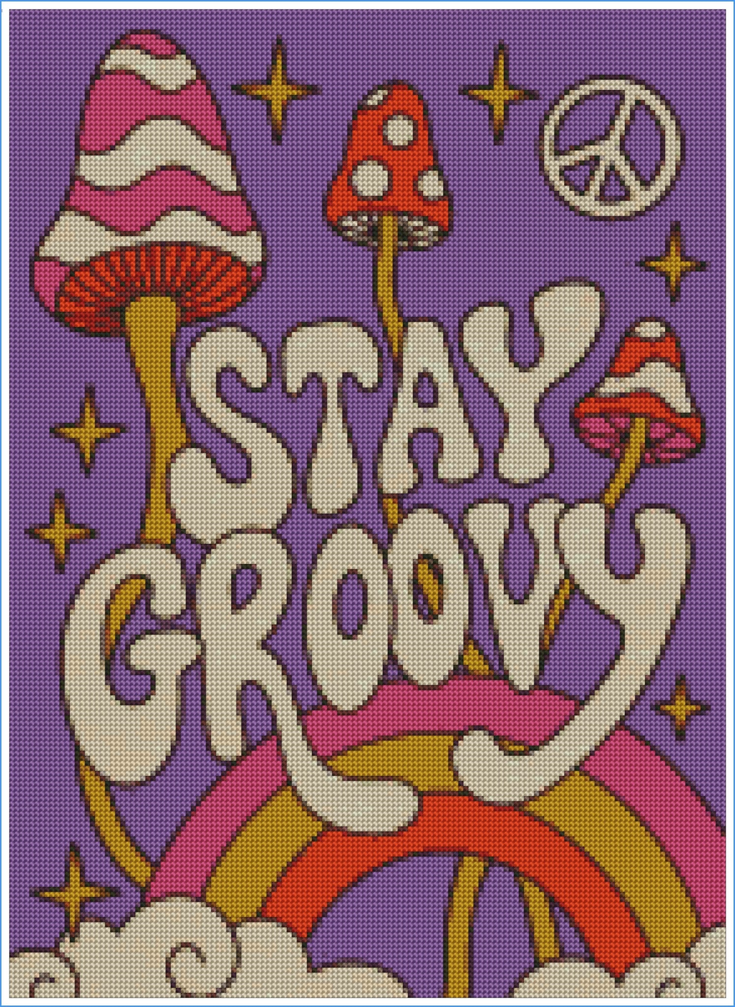 Stay Groovy by Andrea Lobell- Diamond Art Kit (40x55cm)